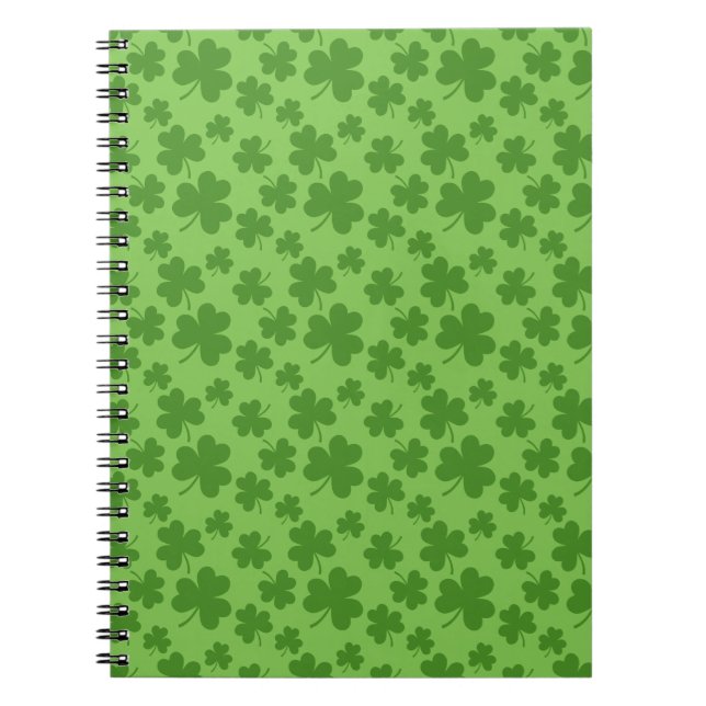 St Patrick's Day Kleeblatt Clover Pattern Notizblock (Vorderseite)