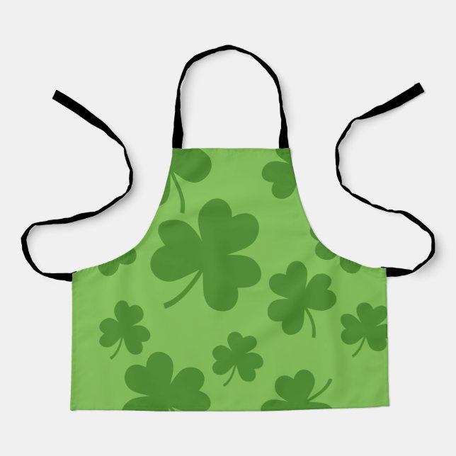 St Patrick's Day Kleeblatt Clover Pattern Schürze (Vorderseite)