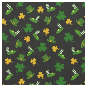 St. Patrick's Day Kleeblatt Clover Pattern Stoff