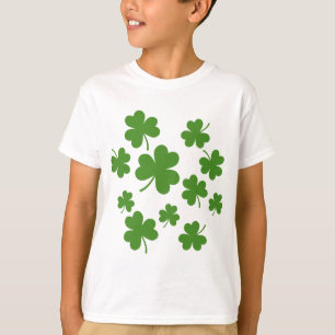 St Patrick's Day Kleeblatt Clover Pattern T-Shirt