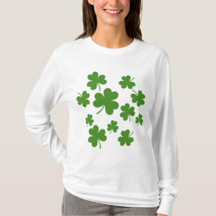 St Patrick's Day Kleeblatt Clover Pattern T-Shirt