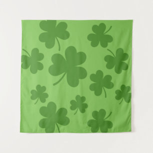 St Patrick's Day Kleeblatt Clover Pattern Wandteppich