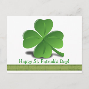 St. Patrick's Day Kleeblatt Clover Postcard Postkarte