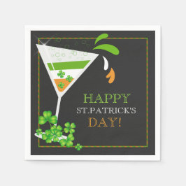 St Patricks Day Kleeblatt Cocktail Papier Napkins Serviette
