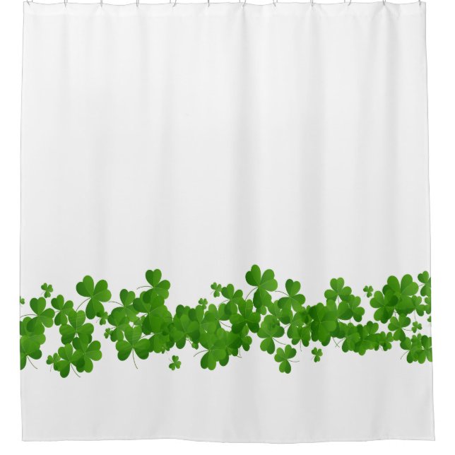 St Patricks Day Kleeblatt Duschvorhang (Vorderseite)