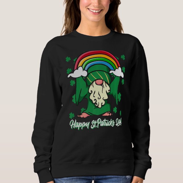 St Patrick's Day Kleeblatt Gnome Shenanigans mit m Sweatshirt (Vorderseite)