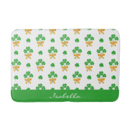 St. Patrick's Day Kleeblatt Golden Bow Green Clove Badematte