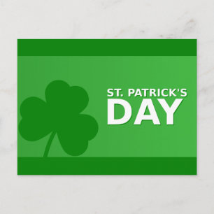 St Patrick's Day Kleeblatt Green Border Postkarte