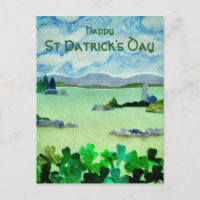 St Patrick's Day Kleeblatt Grüne Landschaft