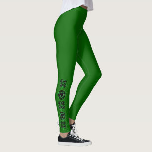 St. Patrick's Day Kleeblatt Herzstück Leggings 7