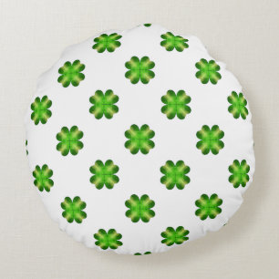 St. Patrick's Day Kleeblatt Hintergrund Rundes Kissen