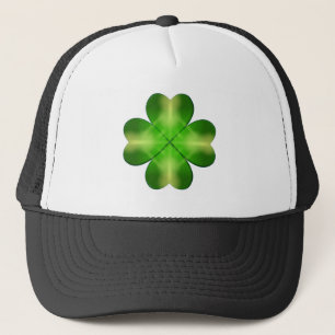 St. Patrick's Day Kleeblatt Hintergrund Truckerkappe