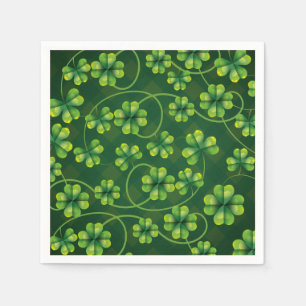 St. Patrick's Day Kleeblatt Kariert Serviette