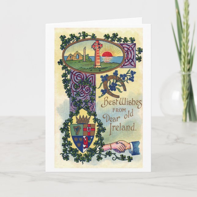 St. Patrick's Day, Kleeblatt Karte (Vorderseite)