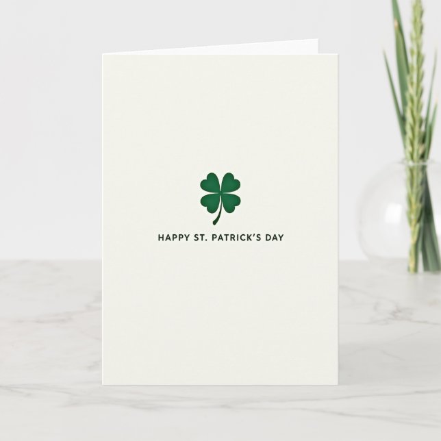 St. Patricks Day Kleeblatt-Kunstkarte Karte (Vorderseite)