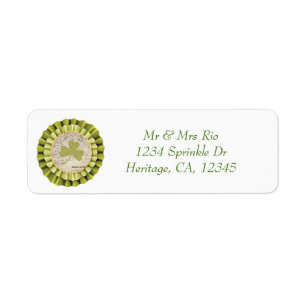 St. Patrick's Day Kleeblatt Leaf Address Label