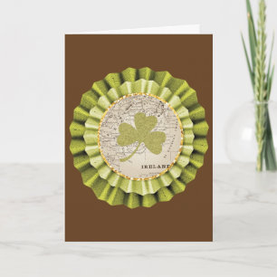 St. Patrick's Day Kleeblatt Leaf Grußkarte Karte