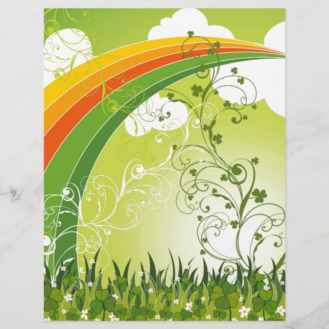 St. Patrick's Day Kleeblatt Lucky Clovers Blätter Flyer (Vorne)