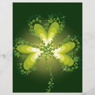 St. Patrick's Day Kleeblatt Lucky Clovers Blätter Flyer