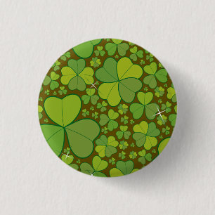 St. Patrick's Day Kleeblatt Lucky Clovers Button