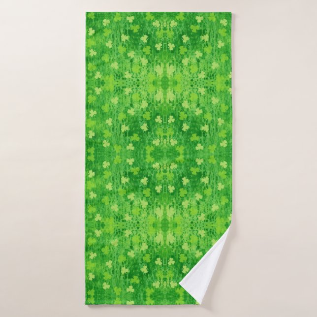 St Patrick's Day Kleeblatt Lucky Pattern Badetuch Badehandtuch (Badehandtuch)