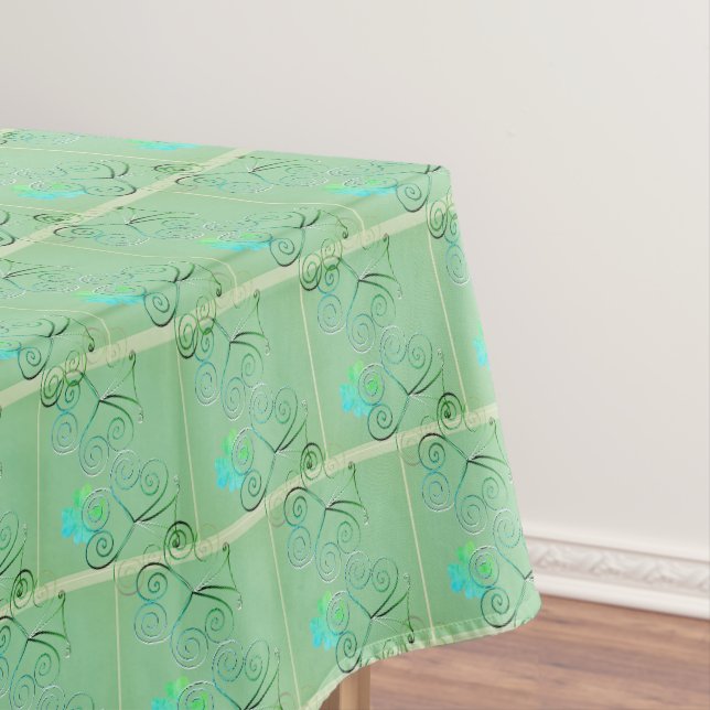 St. Patrick's Day Kleeblatt Misty Green Tischdecke (Beispiel)