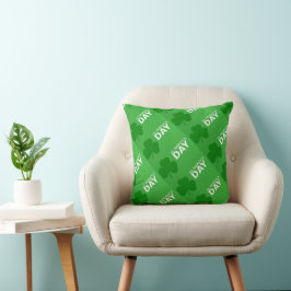 St Patrick's Day Kleeblatt Muster reversible Kissen