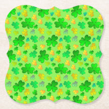 St. Patrick's Day Kleeblatt Paper Untersetzer