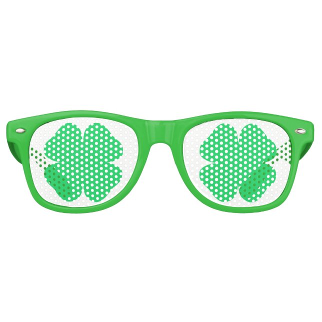 St. Patrick's Day Kleeblatt Partybrille (Vorderseite)