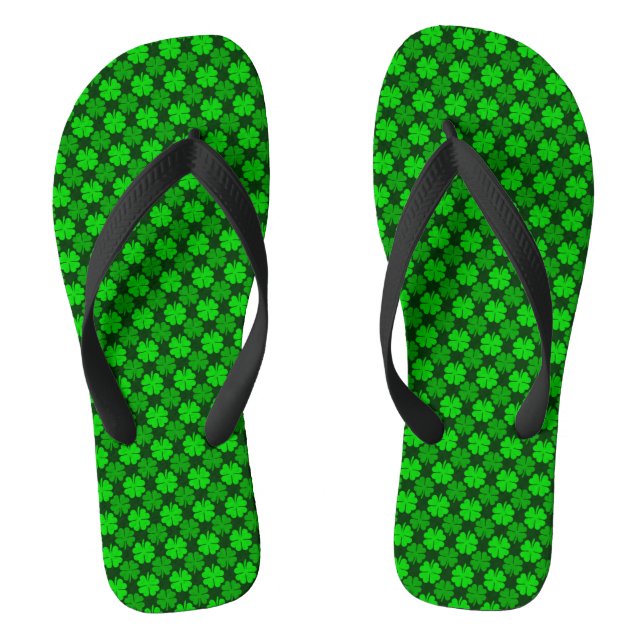 St. Patrick's Day Kleeblatt Pattern Flip Flops (Fußbett)