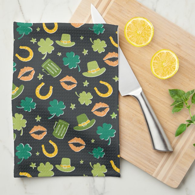 St. Patrick's Day Kleeblatt Pattern Handtuch (Von Creator hochgeladen)