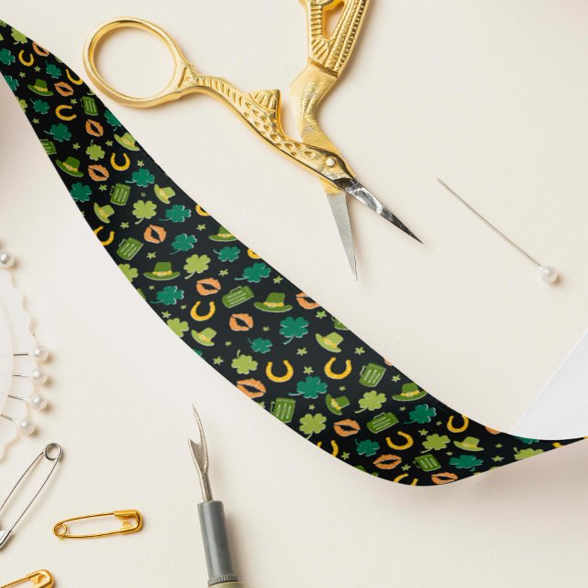 St. Patrick's Day Kleeblatt Pattern Satinband (Von Creator hochgeladen)