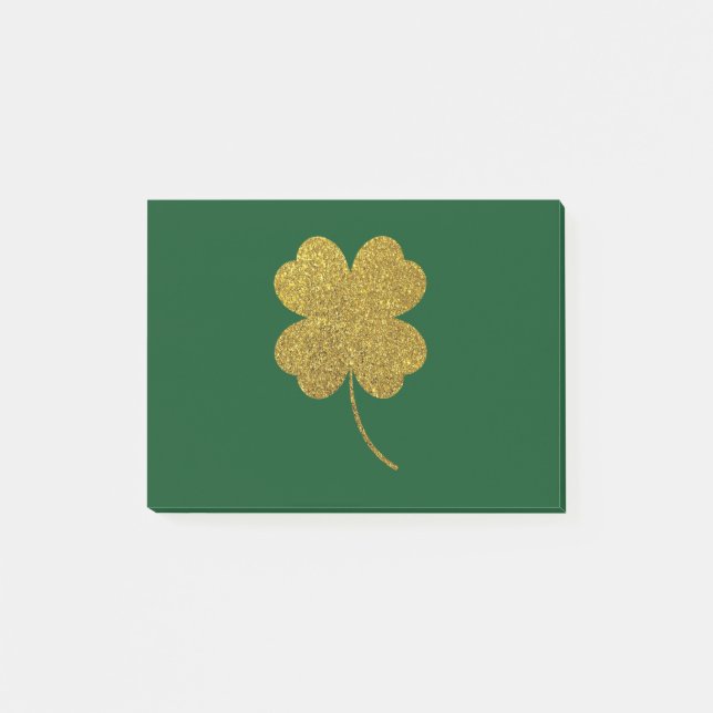 St. Patrick's Day Kleeblatt Post-it Klebezettel (Vorderseite)