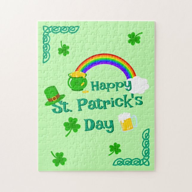 St. Patrick's Day Kleeblatt Pot of Gold Celtic Kno (Vertikal)