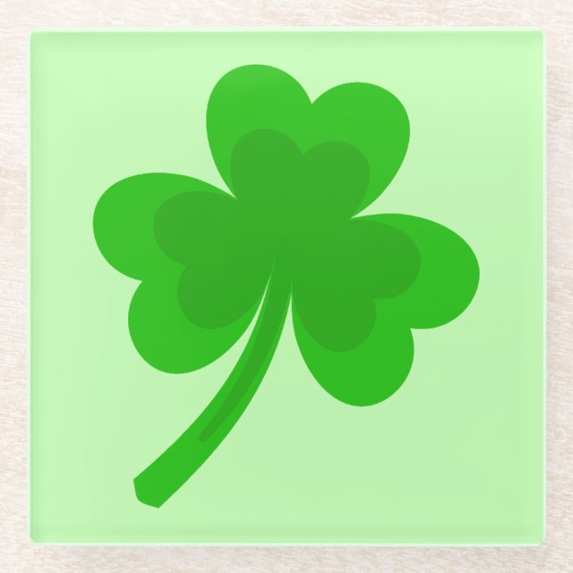 St. Patrick's Day Kleeblatt Pot of Gold Celtic Kno Glasuntersetzer (Vorderseite)