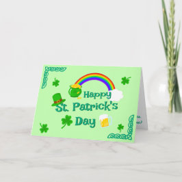 St. Patrick's Day Kleeblatt Pot of Gold Celtic Kno Karte
