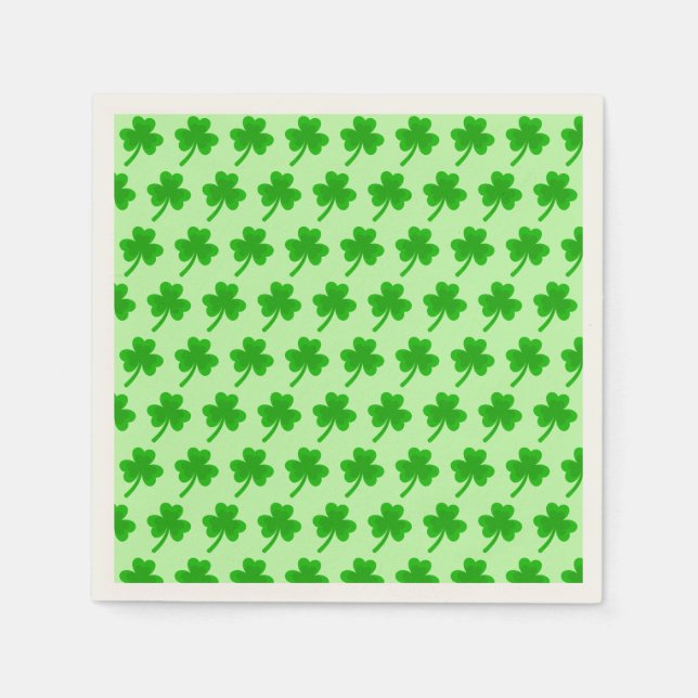 St. Patrick's Day Kleeblatt Pot of Gold Celtic Kno Serviette (Vorderseite)