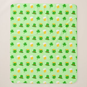 St. Patrick's Day Kleeblatt Pot of Gold Celtic Kno Sherpadecke