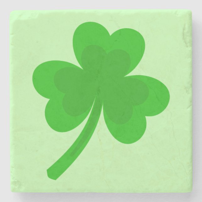 St. Patrick's Day Kleeblatt Pot of Gold Celtic Kno Steinuntersetzer (Vorderseite)