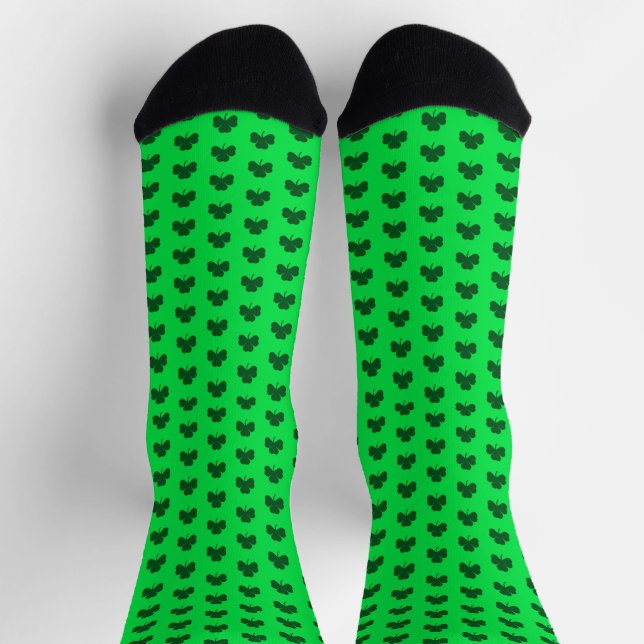 St. Patrick's Day Kleeblatt Socken (Oben)