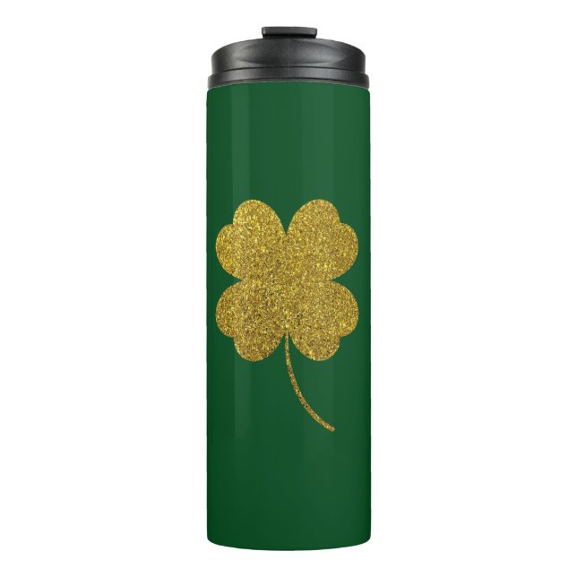 St. Patrick's Day Kleeblatt Thermosbecher (Vorderseite)