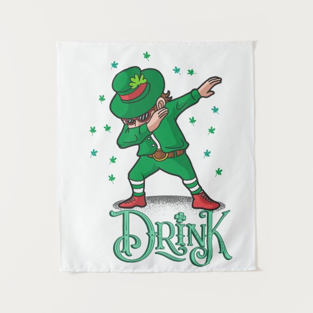 St. Patrick's Day, Kleeblatt Wandteppich (Vorderseite)