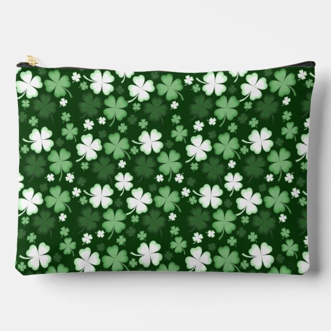 St. Patrick's Day Kleeblätter Zubehörtasche (Vorderseite)