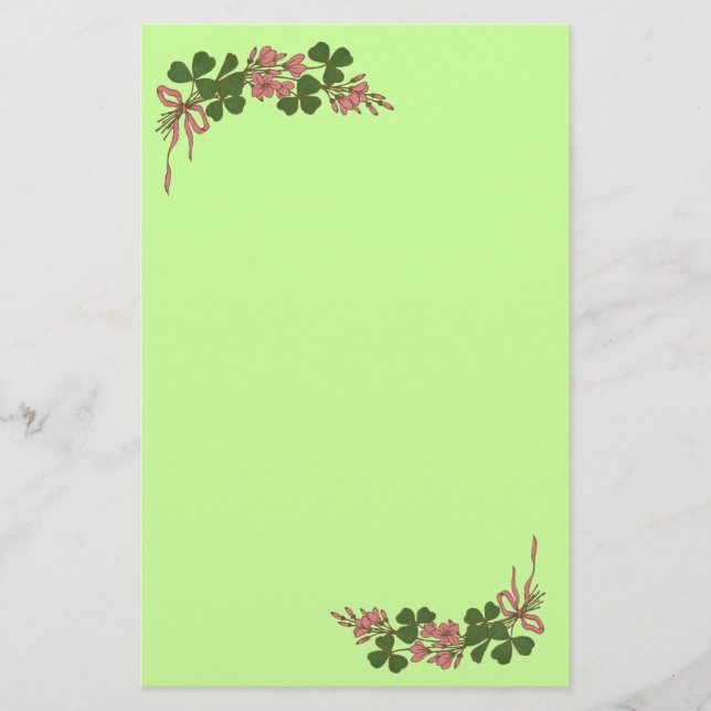 ST. PATRICK'S DAY /Kleeblatts Briefpapier (Vorderseite)