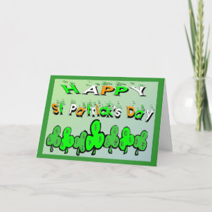 St Patrick's Day Kleeblatts Karte