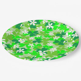 St Patrick's Day Kleeblatts Pattern Pappteller