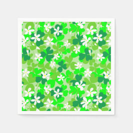 St Patrick's Day Kleeblatts Pattern Serviette