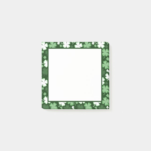 St. Patrick's Day Kleeblatts Post-it Klebezettel (Vorderseite)