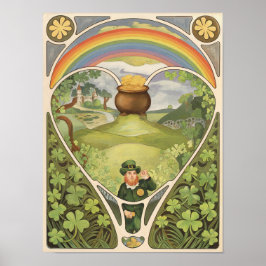 St. Patrick's Day Kleeblatts Scene Poster