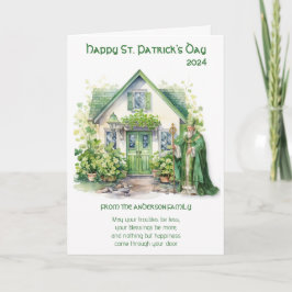 St. Patricks Day Kleeblatts Segen und Gebet Karte